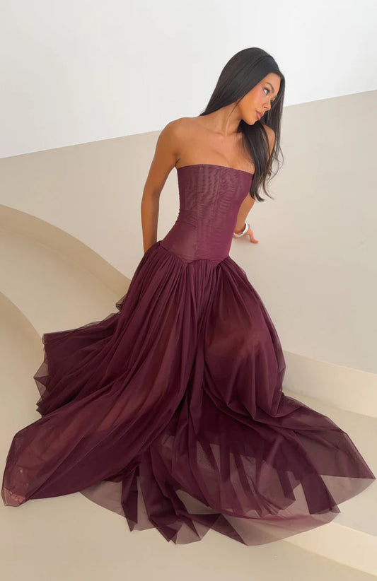 Magic Muse maxi dress in Fig