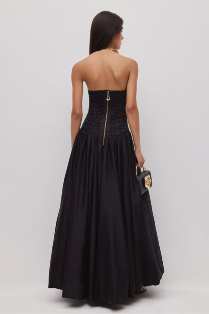 Violette Bubble Hem maxi in Black