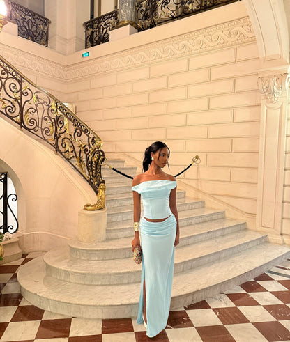 Unavailable Energy maxi dress in Ice Blue