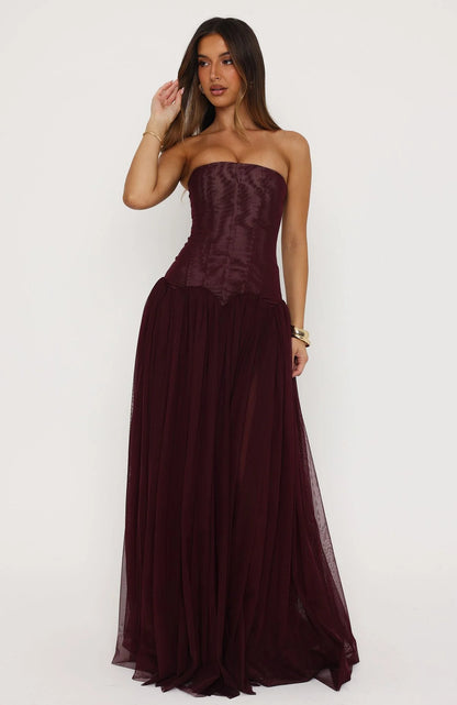 Magic Muse maxi dress in Fig
