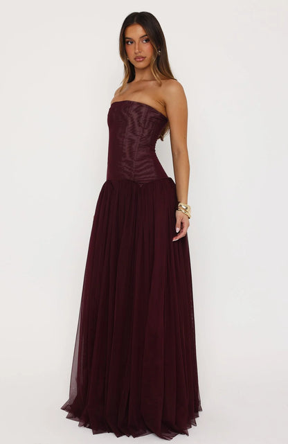 Magic Muse maxi dress in Fig