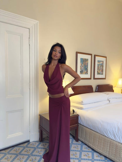 Odette set in Burgundy