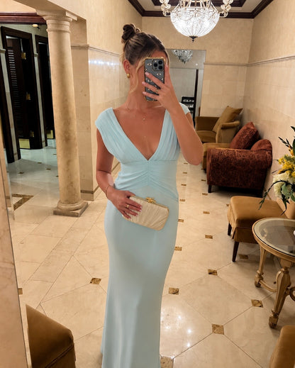 Monique maxi dress in Ice Blue