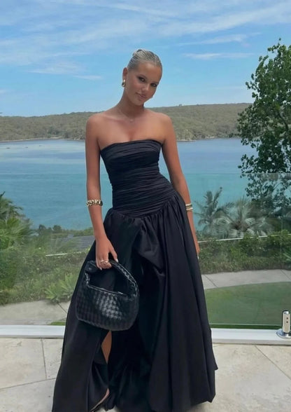 Violette Bubble Hem maxi in Black