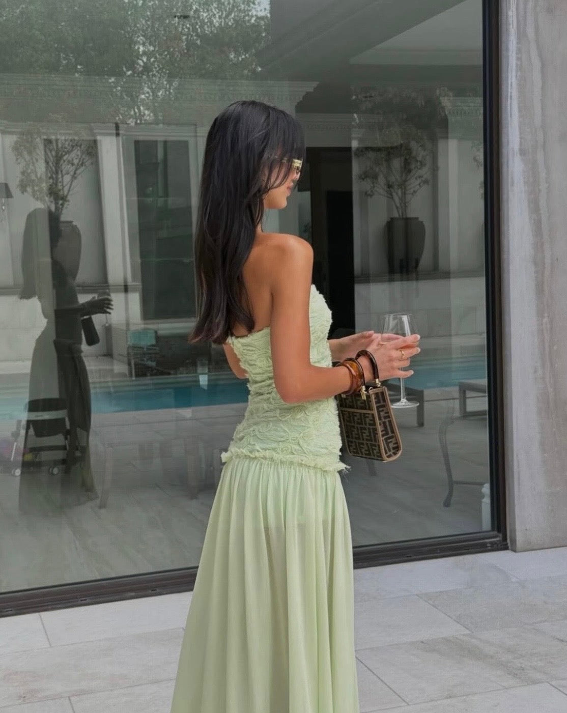Renata maxi dress in Mint