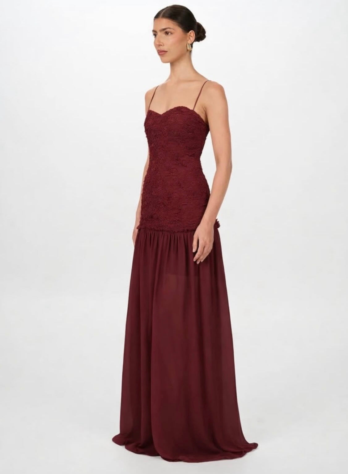 Renata maxi dress in Port