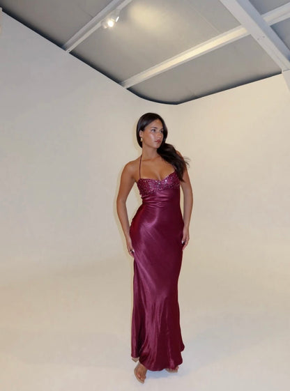 Jade maxi dress in Berry