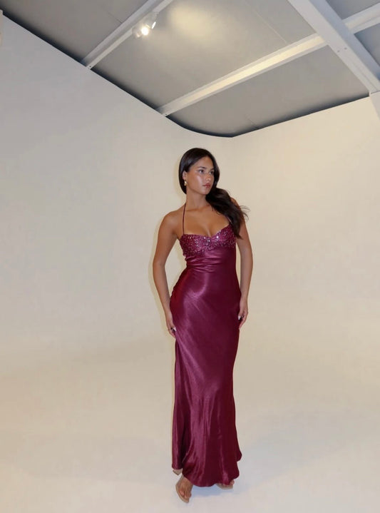 Jade maxi dress in Berry