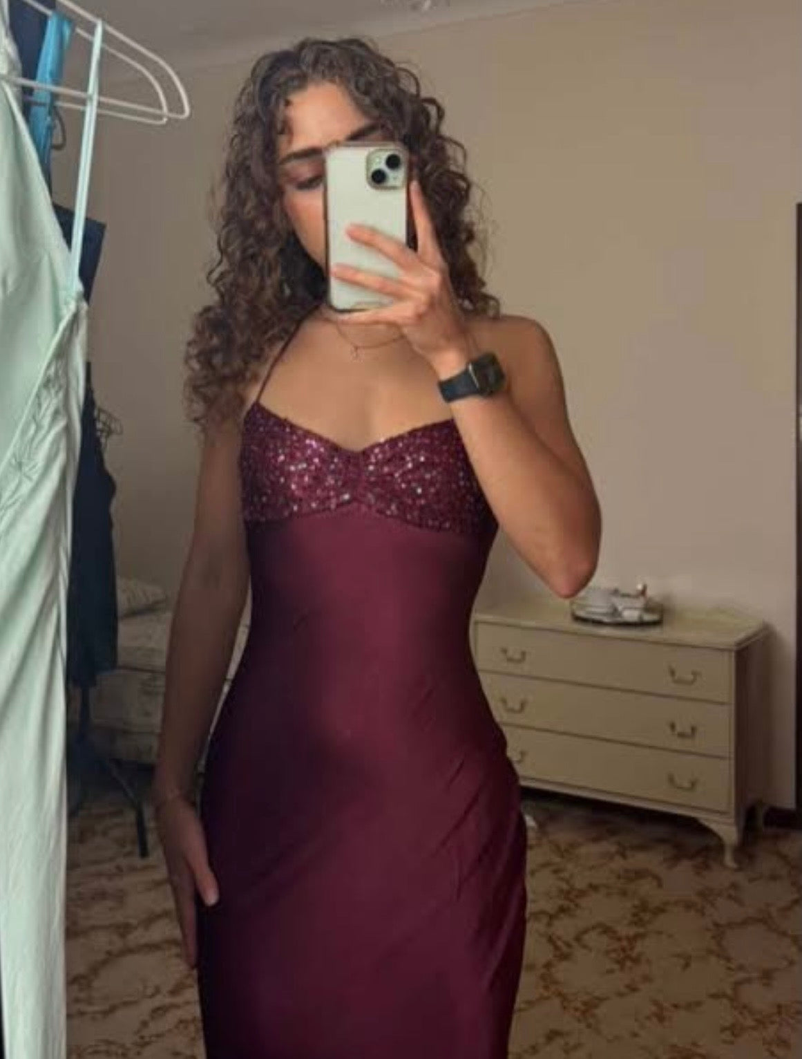 Jade maxi dress in Berry