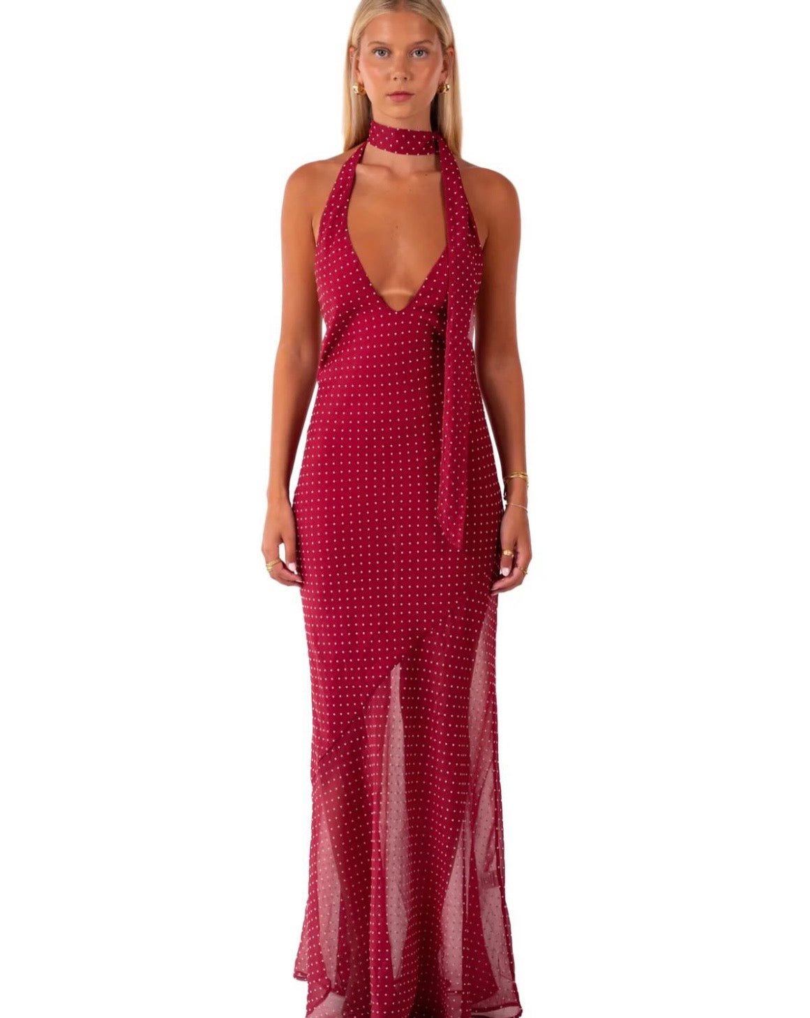 Jasmine maxi dress in Wine