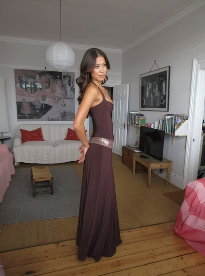 Toscana maxi dress in Espresso